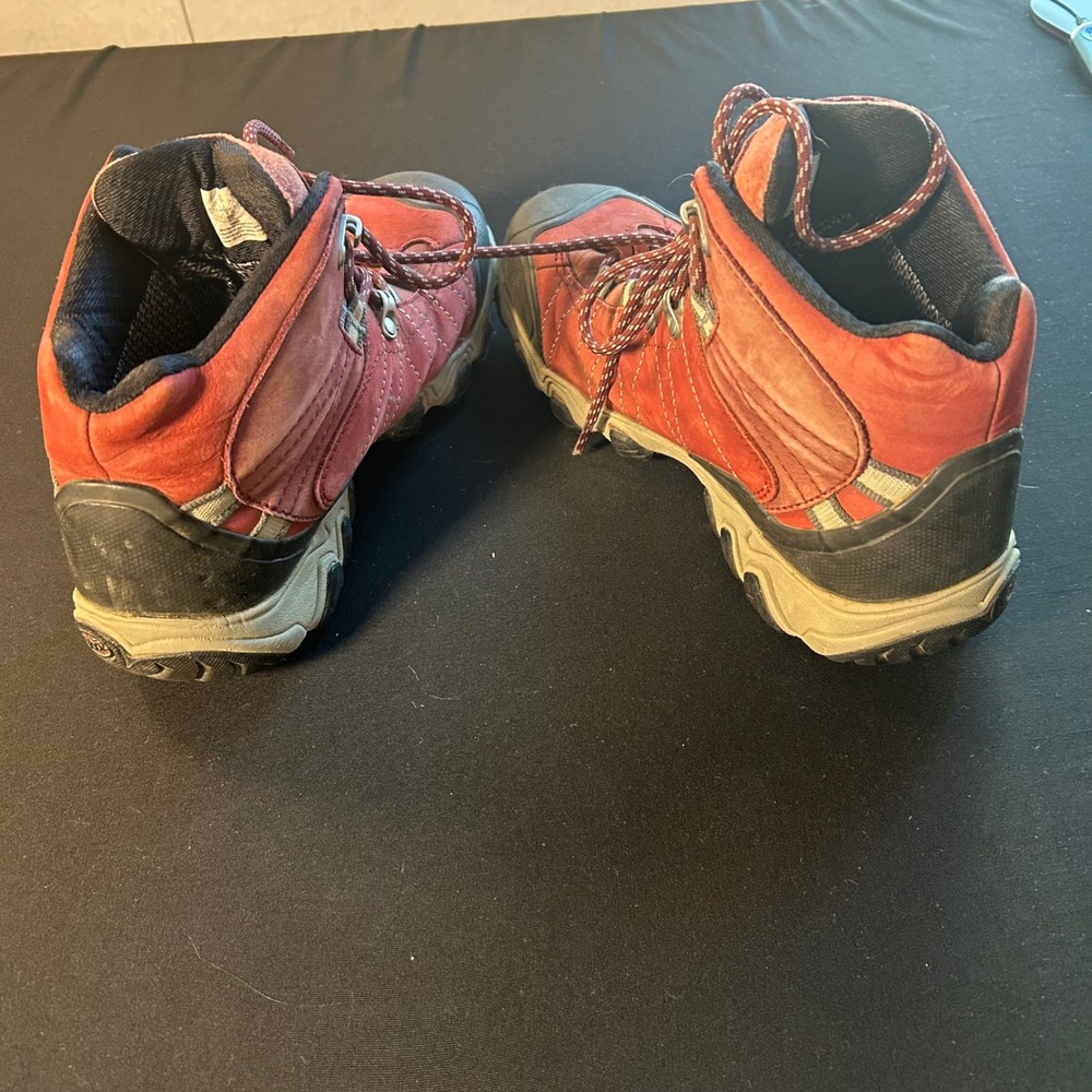 OBOZ Women's 10 bridger mid B-Dry Hiking Boots rio red waterproof gorpcore laces - Picture 5 of 7